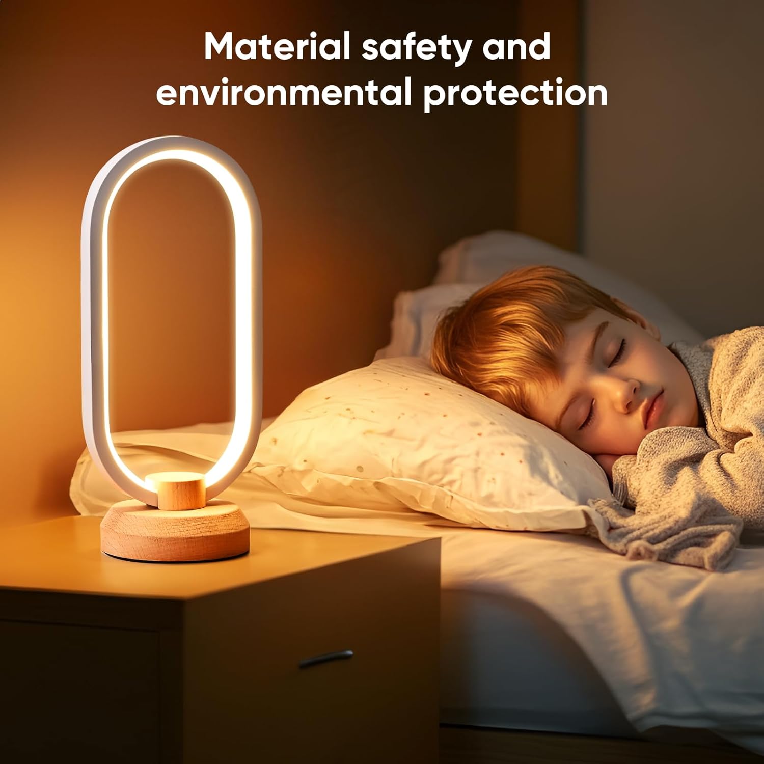 Modern Desk lamp LED Wood Table Lamp, Bedroom Bedside Night Light, Dimmable Led Lighting, Creative Home Decor, Unique House warmging Gift